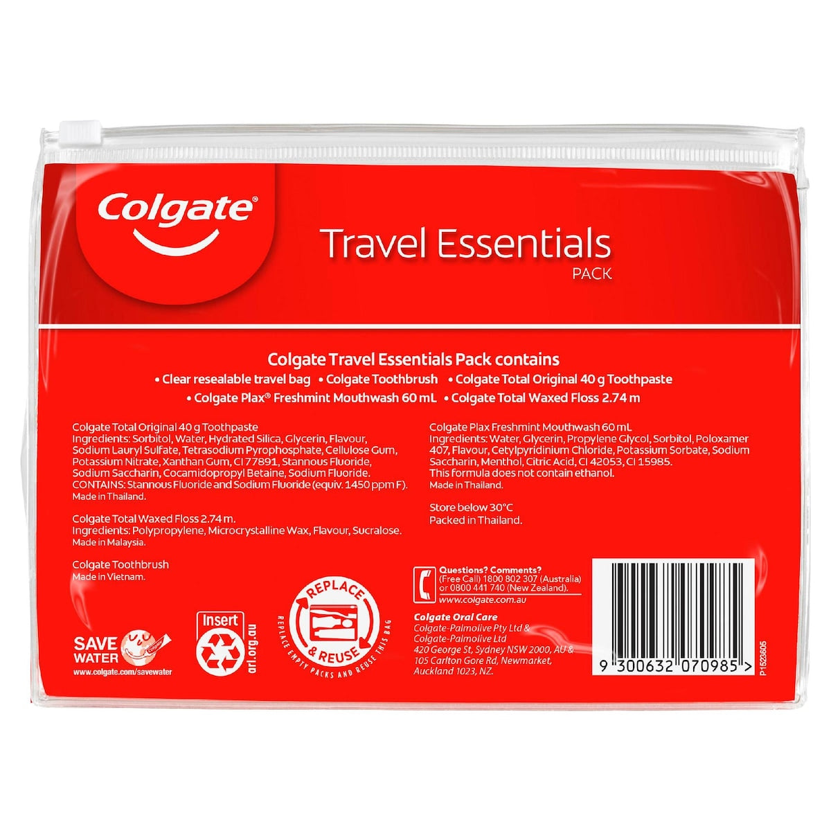 Colgate Travel Essentials Pack Each