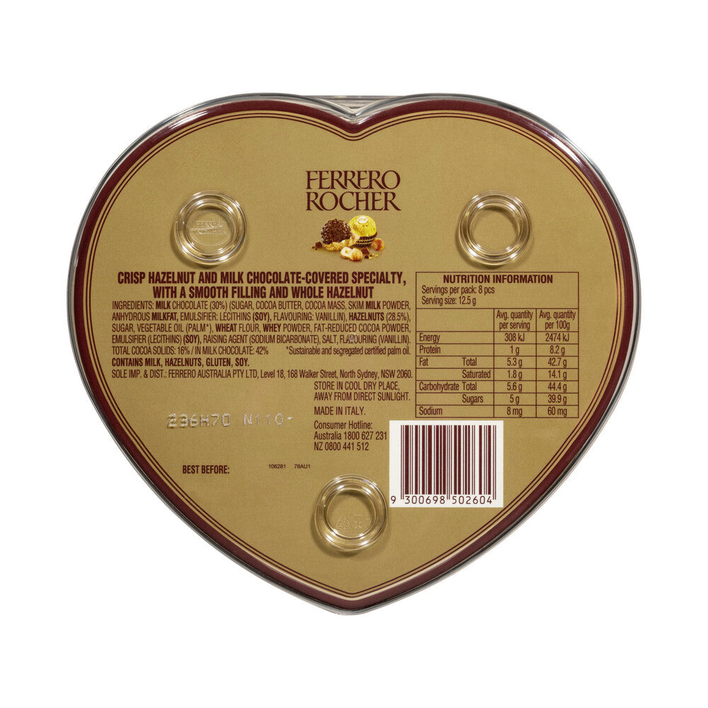 Ferrero Rocher Heart Chocolate Gift Box 8 Pieces - 100g