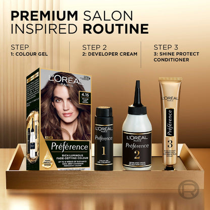 Loreal Paris Preference Hair Colour 4.15 Intense Deep Brown Each