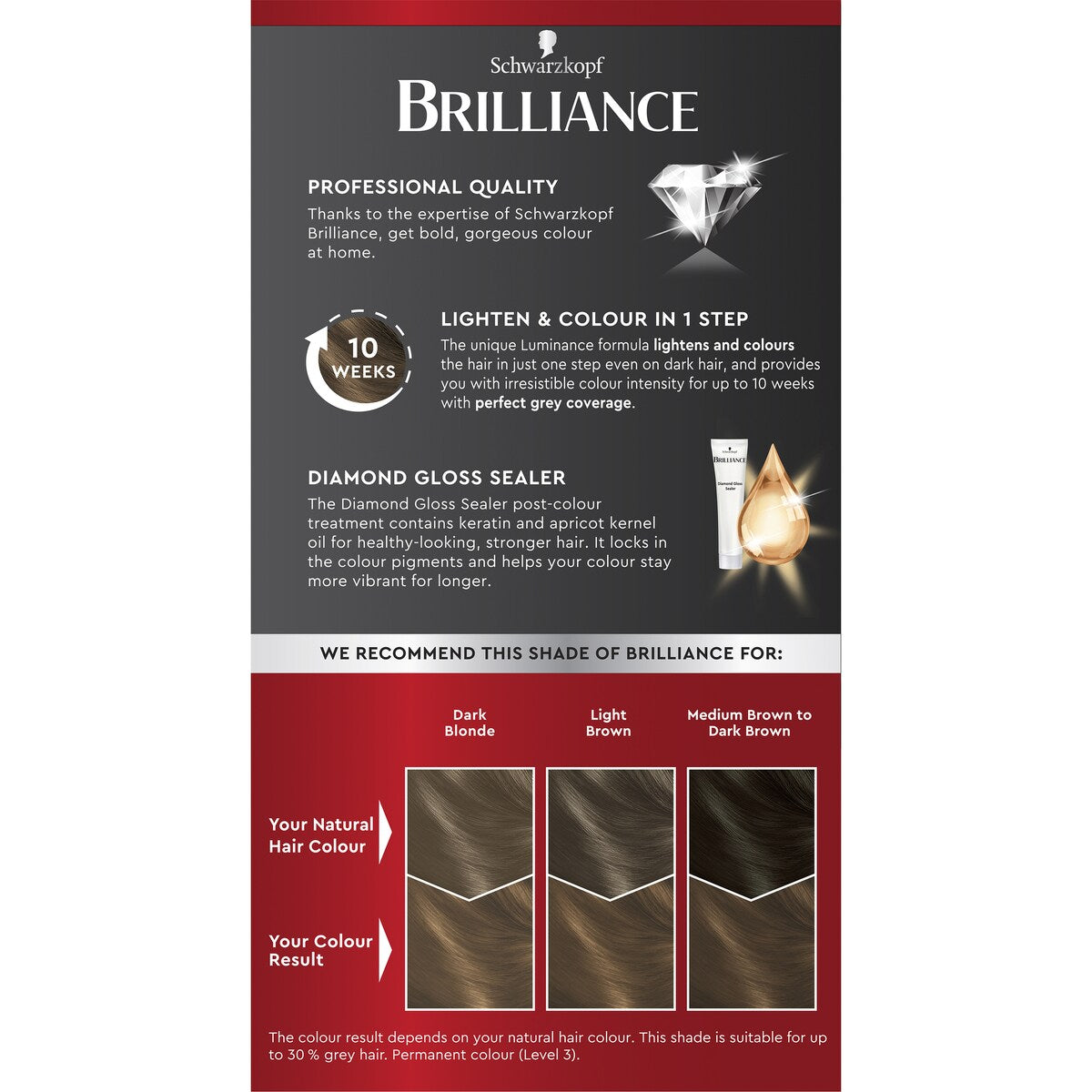 Schwarzkopf Brilliance Brown Hair Dye L75 Brown Sugar Hair Colour each