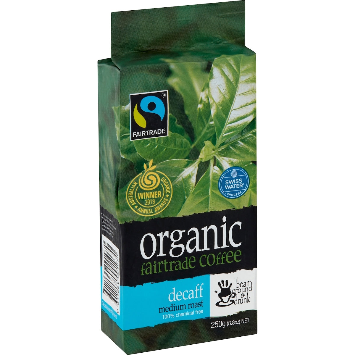 Bean Ground & Drunk Organic Coffee Decaff 250g