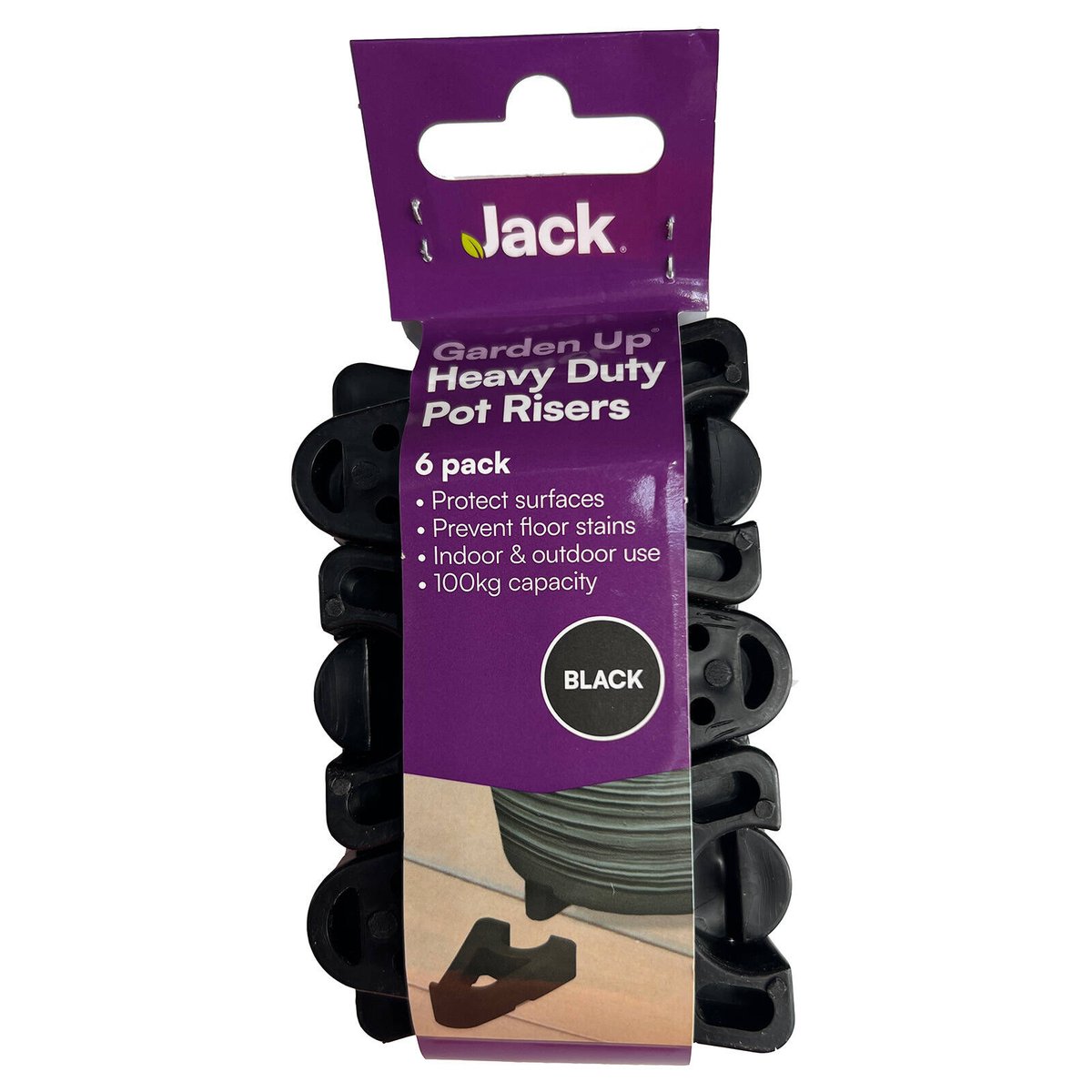 Jack Black Heavy Duty Pot Risers - 6 Pack - Plastic - Indoor/Outdoor