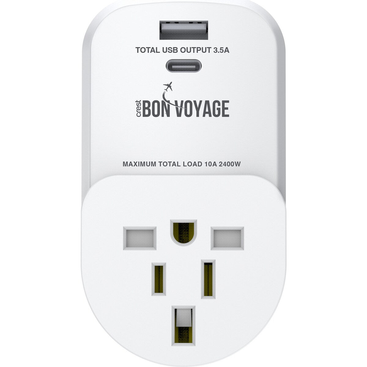 Crest Inbound Adaptor USA UK SGP Dual USB 3.5A Fast Charge each