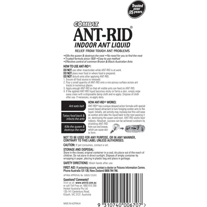 Combat Ant-rid Indoor Liquid Pest Control 50ml