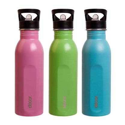 Decor Snap N Seal Stainless Steel Drink Bottle Assorted Each