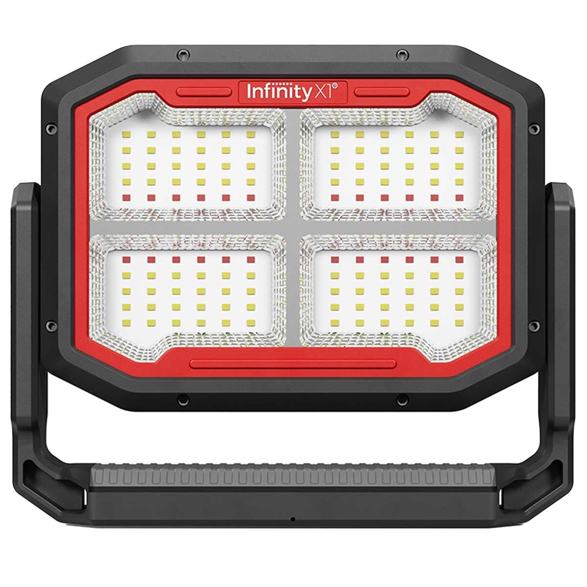 Infinity X1 Dual Powered Solar Work Light 3000 Lumen with Adjustable Kelvin Settings, Dual Charging, Magnet Handle, and Foldable Hook