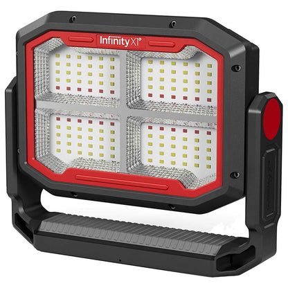 Infinity X1 Dual Powered Solar Work Light 3000 Lumen with Adjustable Kelvin Settings, Dual Charging, Magnet Handle, and Foldable Hook