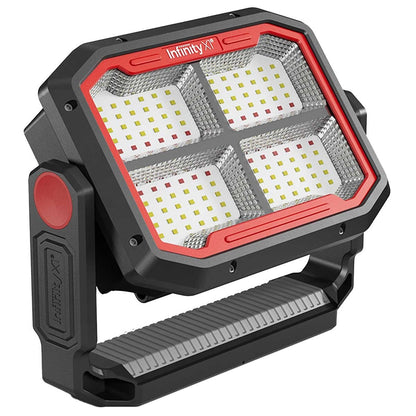 Infinity X1 Dual Powered Solar Work Light 3000 Lumen with Adjustable Kelvin Settings, Dual Charging, Magnet Handle, and Foldable Hook