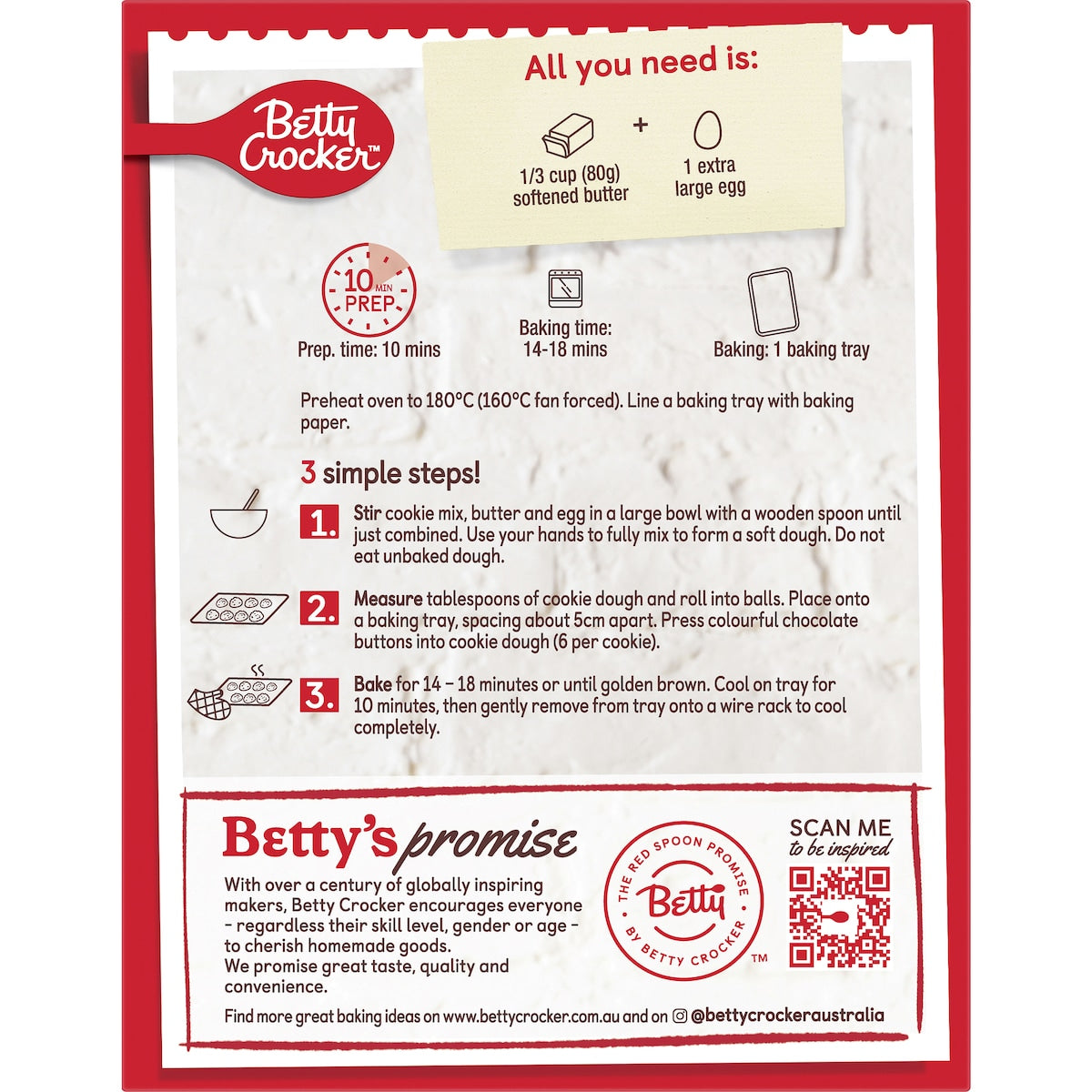 Betty Crocker Rainbow Cookie Mix Cookie Mix 495g