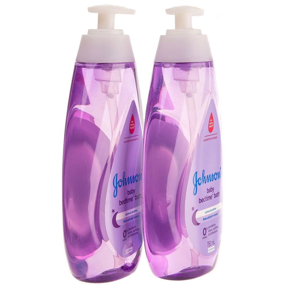 Johnson's Baby Bedtime Baby Bath 2 x 750ml - Soothing Formula with NaturalCalm Aromas