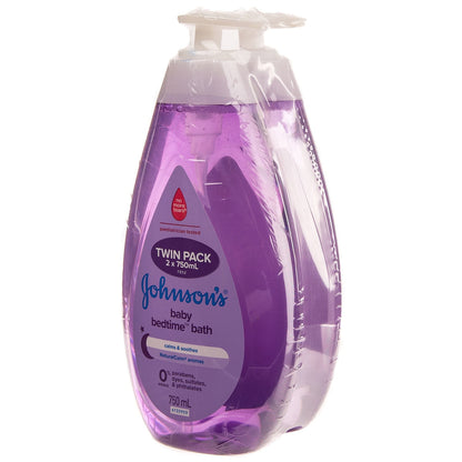 Johnson's Baby Bedtime Baby Bath 2 x 750ml - Soothing Formula with NaturalCalm Aromas