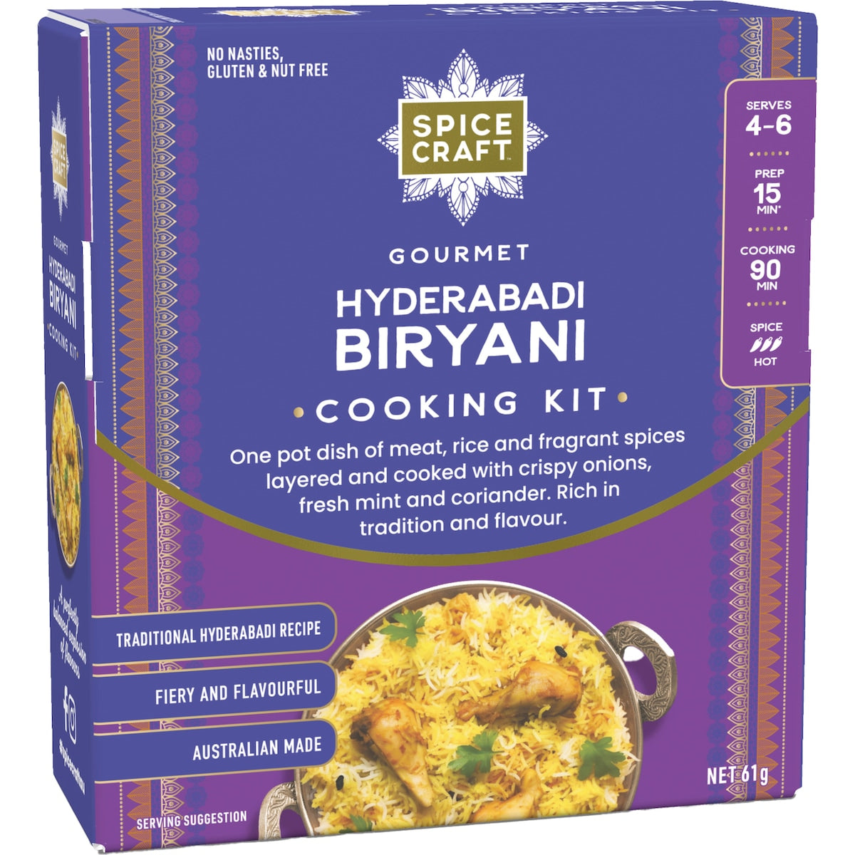 Spicecraft Gourmet Hyderabadi Biryani Cooking Kit 61g
