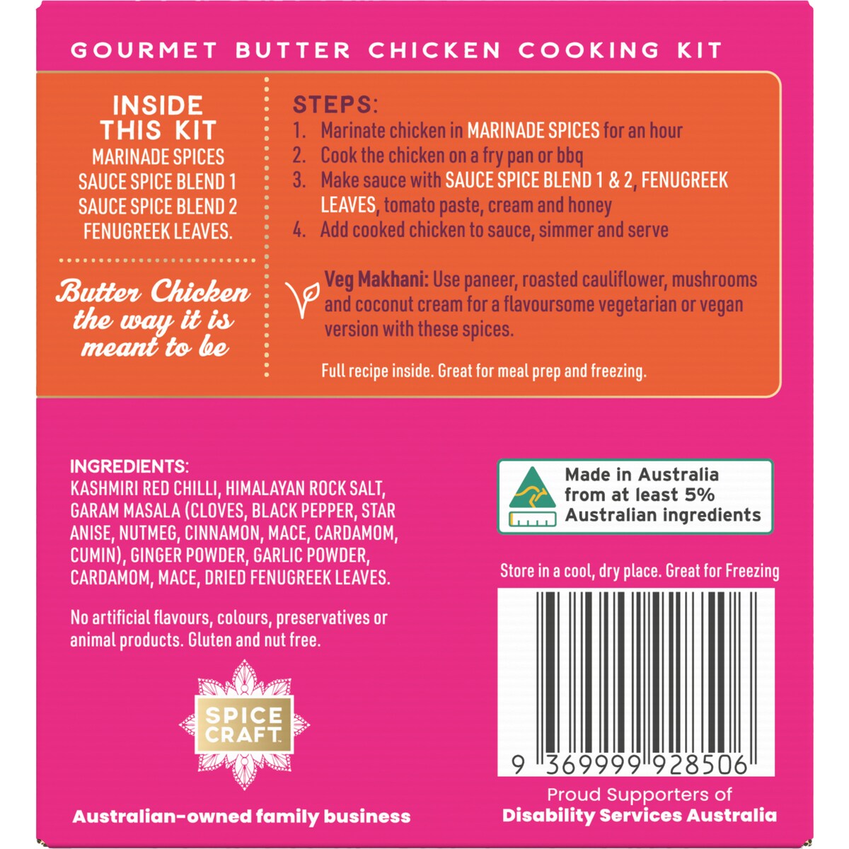 Spicecraft Gourmet Butter Chicken Cooking Kit 24g