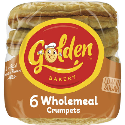 Golden Crumpets Round Wholemeal 6 Pack