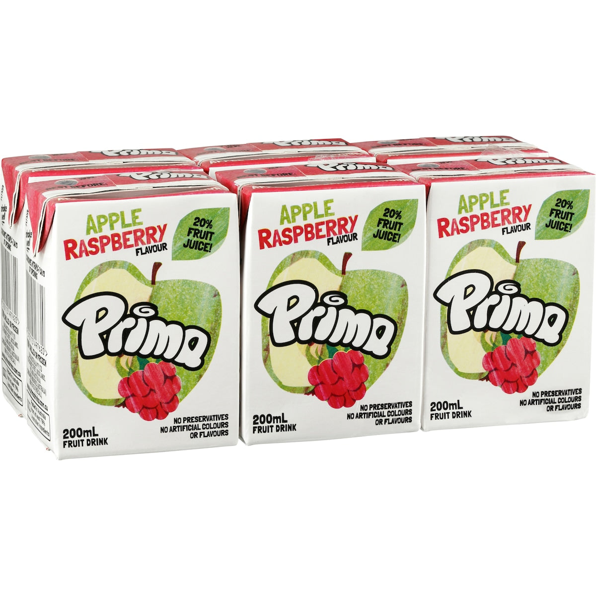 Prima Apple & Raspberry Fruit Drink 6x200ml