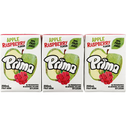 Prima Apple & Raspberry Fruit Drink 6x200ml