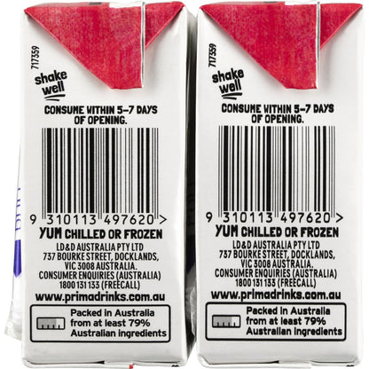 Prima Apple & Raspberry Fruit Drink 6x200ml