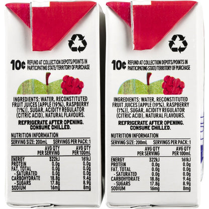 Prima Apple & Raspberry Fruit Drink 6x200ml