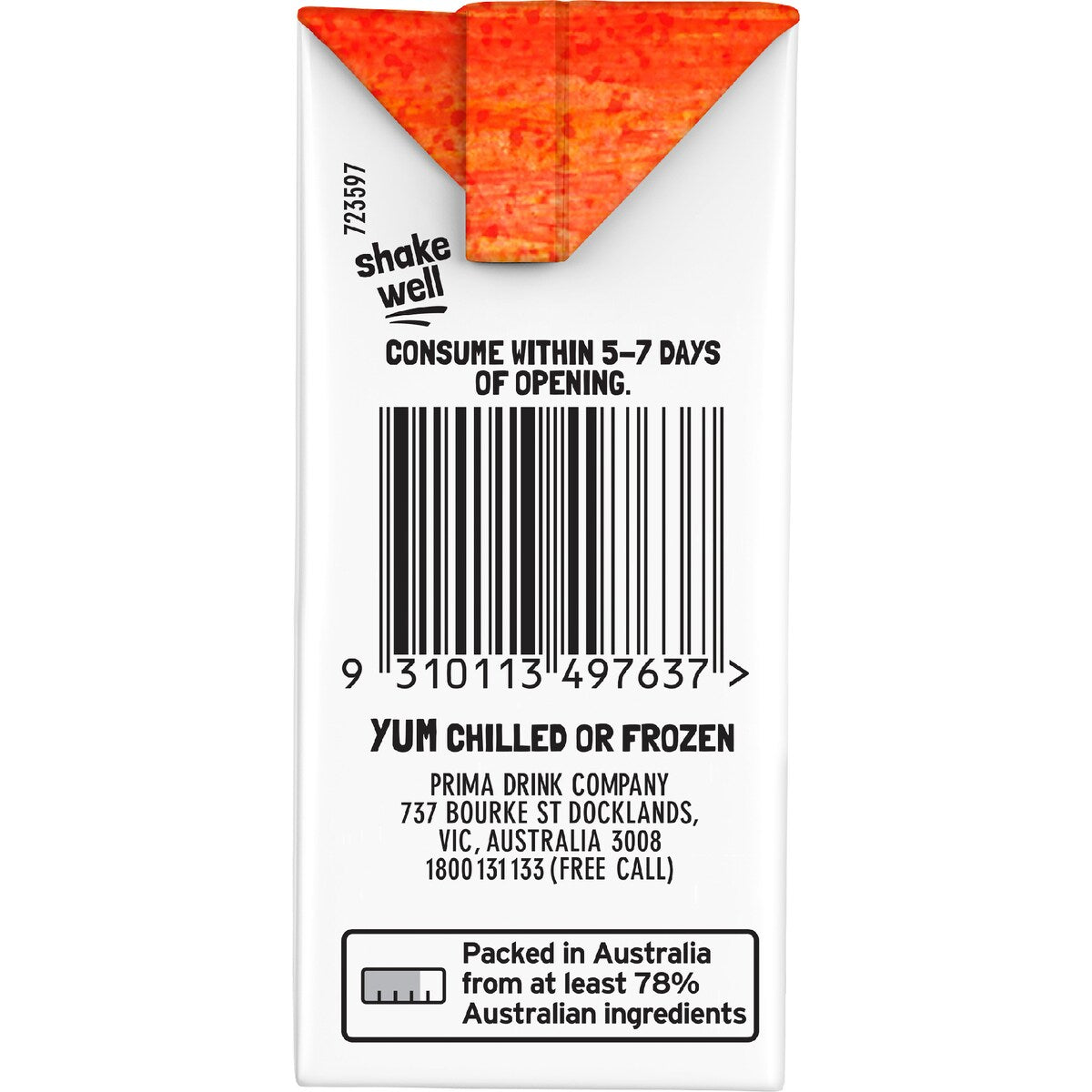 Prima Orange Fruit Drink 6x200ml