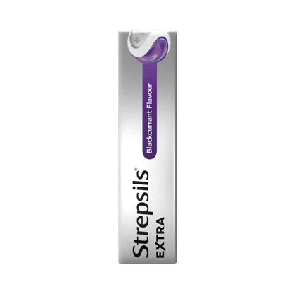 Strepsils Extra Anaesthetic Sore Throat Pain Relief Lozenges Blackcurra ... 16 pack