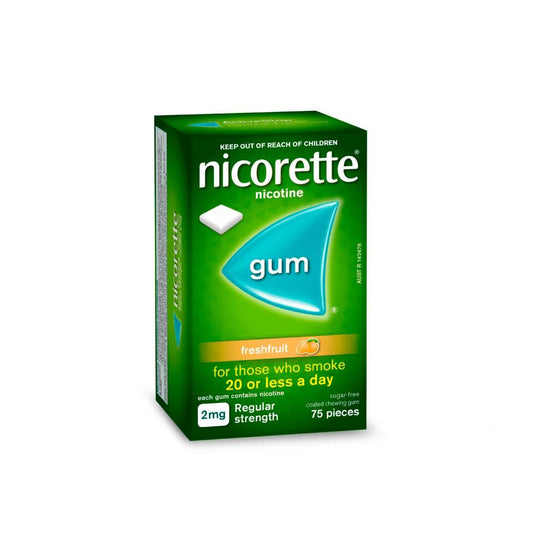 Nicorette Quit Smoking Fresh Fruit Nicotine Gum 2mg - 75 Pack