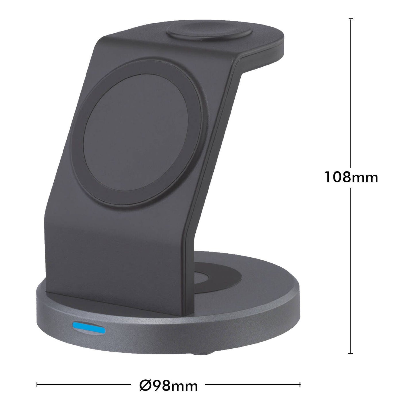 Antsig 15W 3 in 1 Magnetic Wireless Charging Stand - 98 x 108 x 98mm