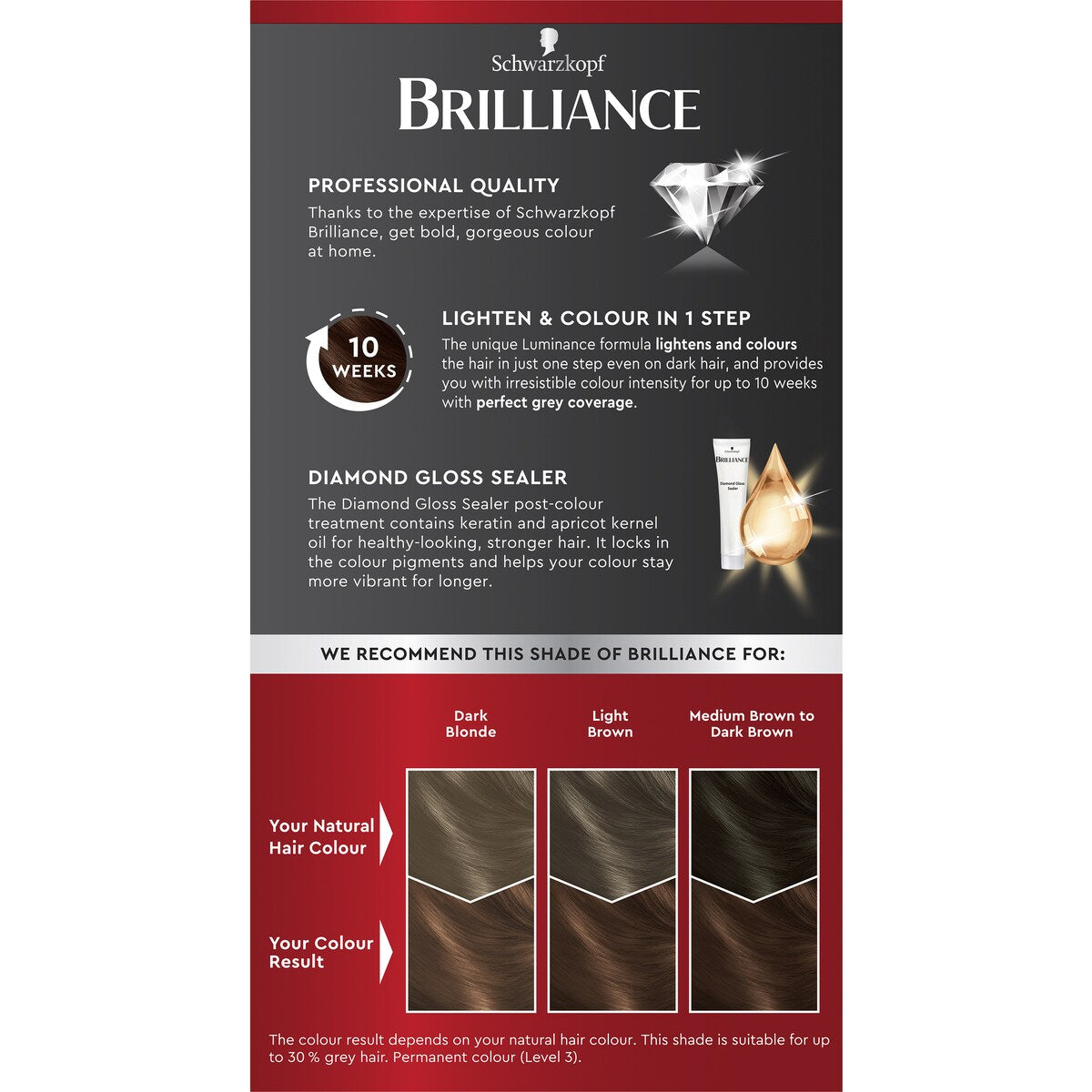 Schwarzkopf Brilliance Brown Hair Dye L68 Cinnamon Brown Hair Colour each