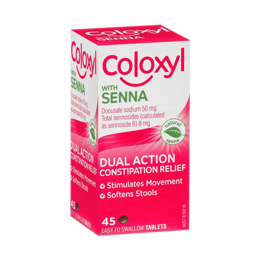 Coloxyl with Senna Softener Plus Laxative Tablets - 45 pack