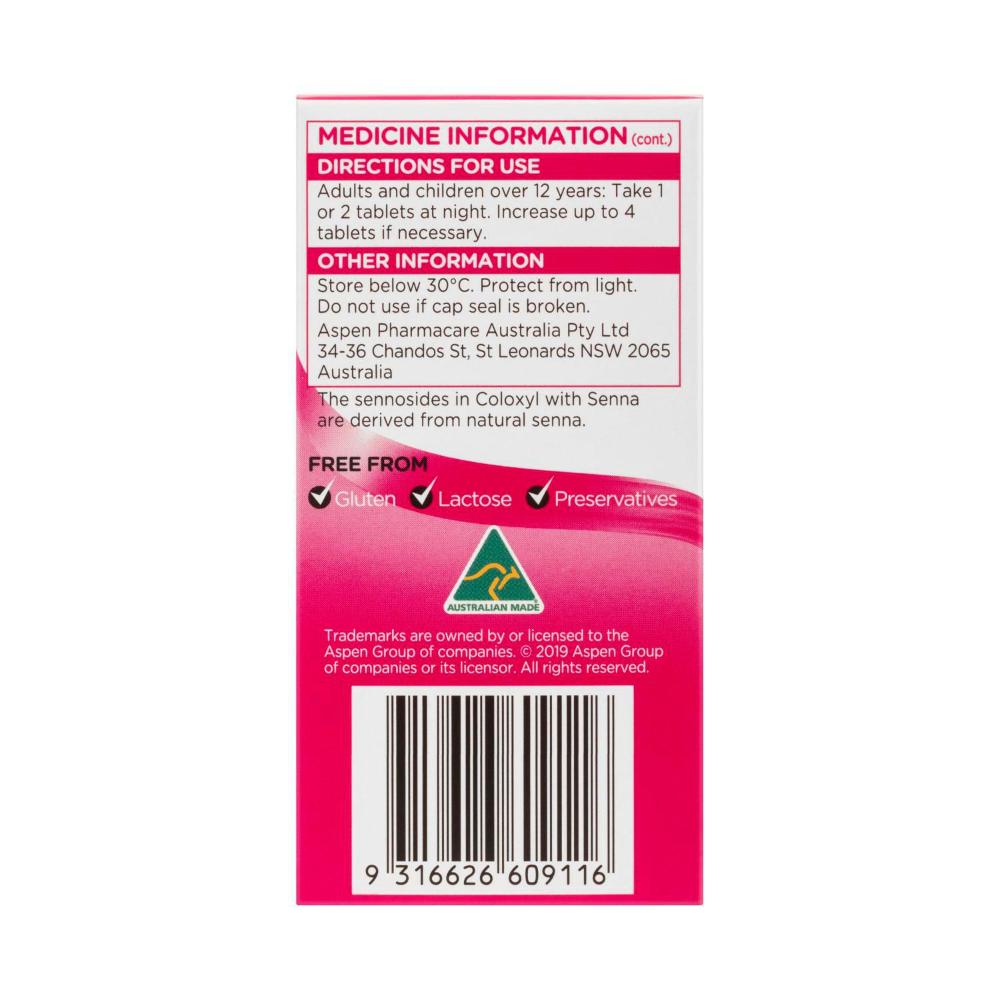 Coloxyl with Senna Softener Plus Laxative Tablets - 45 pack