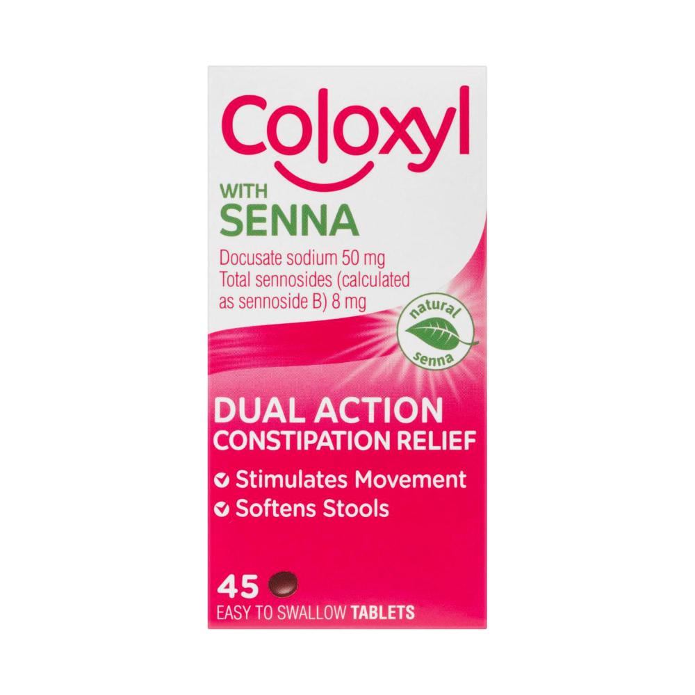 Coloxyl with Senna Softener Plus Laxative Tablets - 45 pack