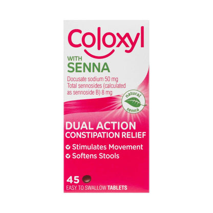 Coloxyl with Senna Softener Plus Laxative Tablets - 45 pack