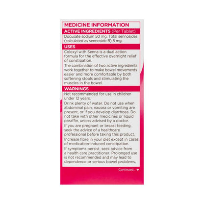 Coloxyl with Senna Softener Plus Laxative Tablets - 45 pack