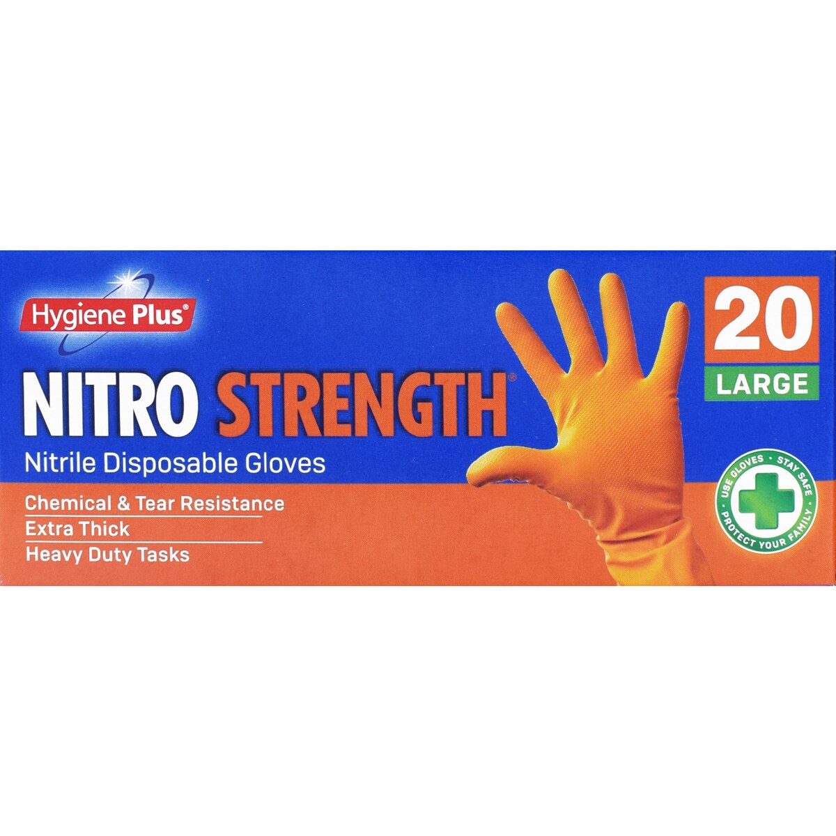 Hygiene Plus Nitro Strength Disposable Gloves 20 pack