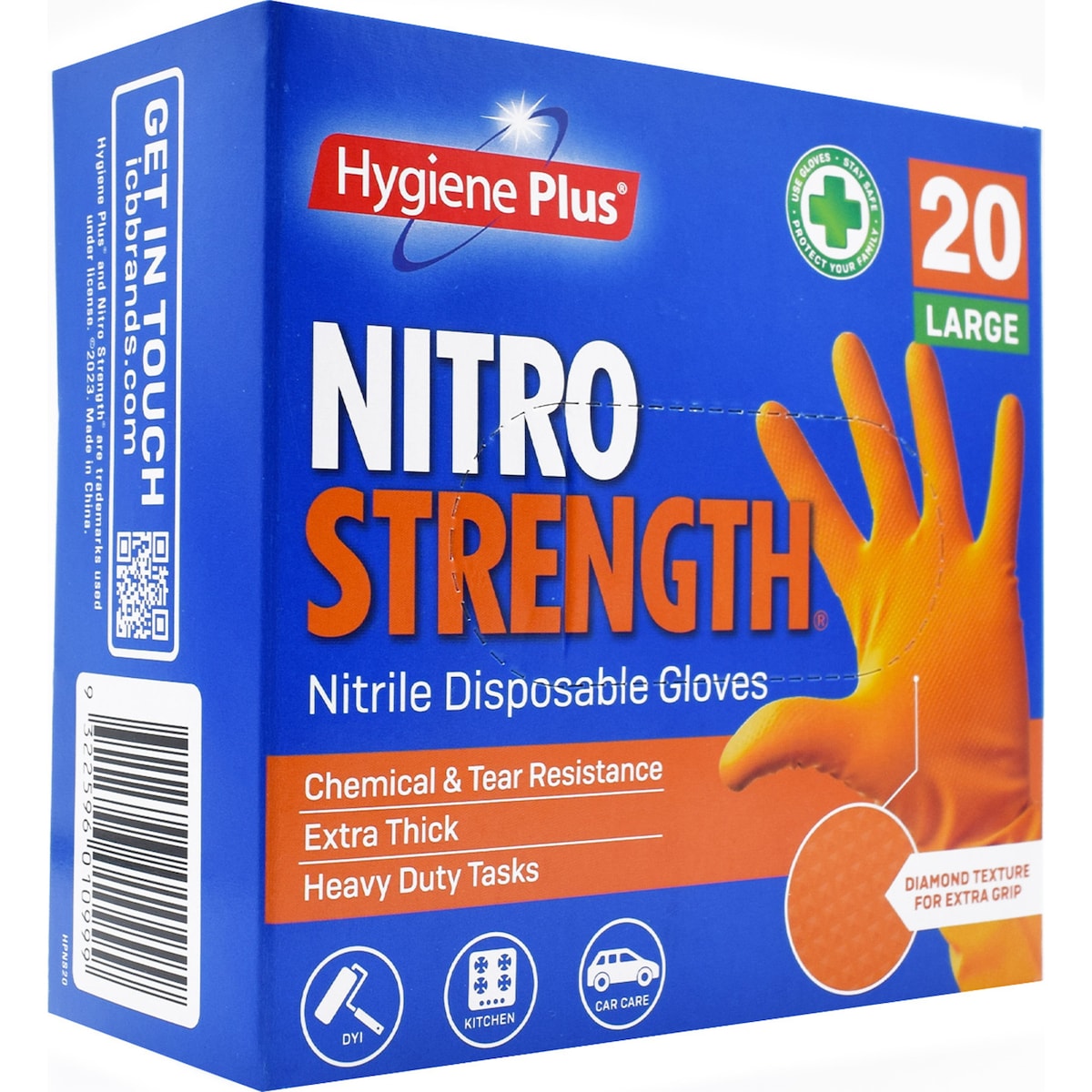 Hygiene Plus Nitro Strength Disposable Gloves 20 pack