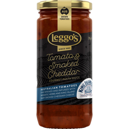 Leggo's Gourmet Pasta Sauce Tomato & King Island Cheddar Cheese 390g