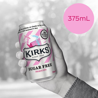 Kirks Creaming Soda Sugar Free Soda Soft Drink Multipack Cans 375ml X10 Pack