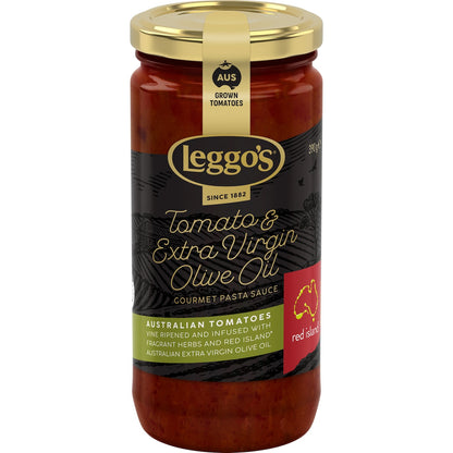 Leggo's Gourmet Pasta Sauce Tomato & Red Island Ex Virgin Olive Oil 390g