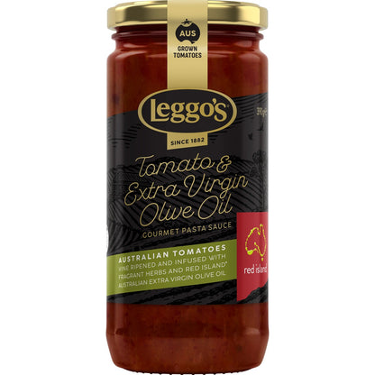 Leggo's Gourmet Pasta Sauce Tomato & Red Island Ex Virgin Olive Oil 390g