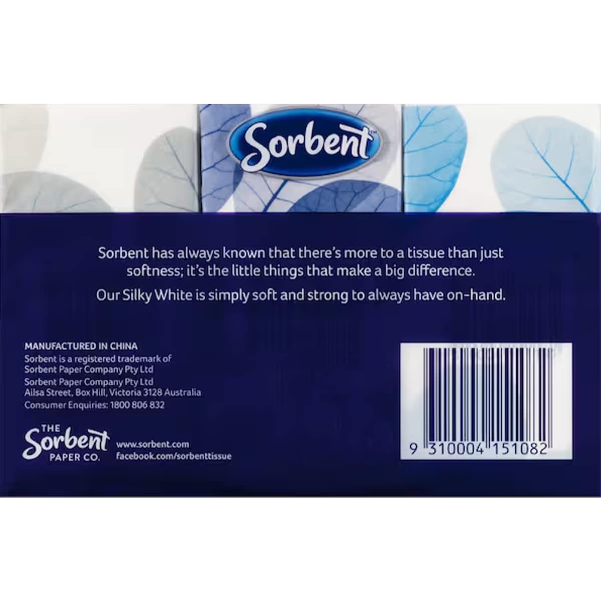 Sorbent Facial Tissues 4ply Pocket 6 Pack