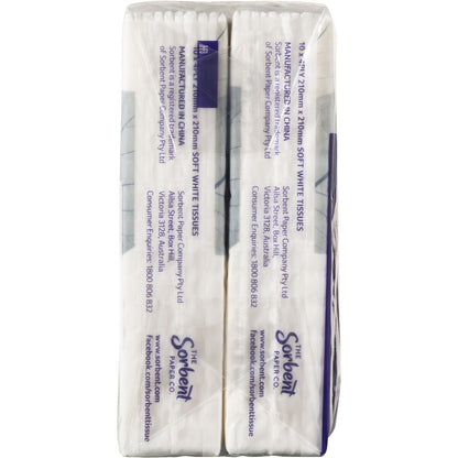 Sorbent Facial Tissues 4Ply Pocket Pack 6 pack
