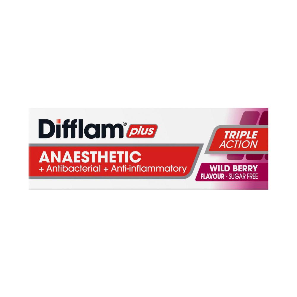 Difflam Plus Anaesthetic Berry Flavour Lozenges - 16 pack