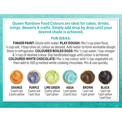 Queen Rainbow Food Colours 4 pack