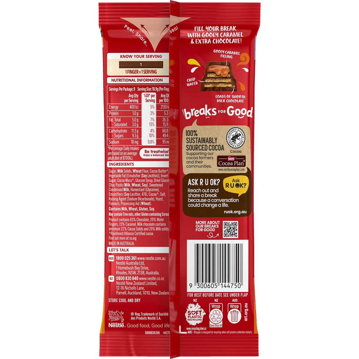 KitKat Gooey Caramel Milk Chocolate Block 170g