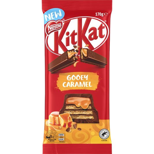 KitKat Gooey Caramel Milk Chocolate Block 170g