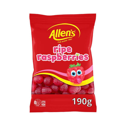 Allen's Lollies Ripe Raspberries Lolly Bag - 190g