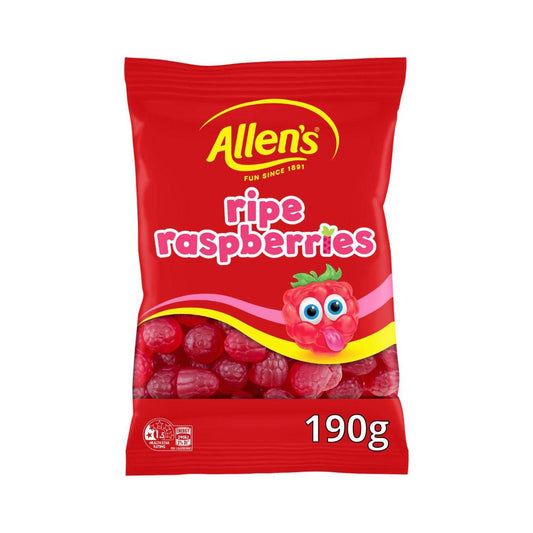Allen's Lollies Ripe Raspberries Lolly Bag - 190g