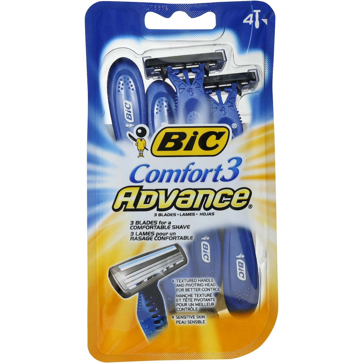 Bic Comfort 3 Advance Shaver 4 Pack