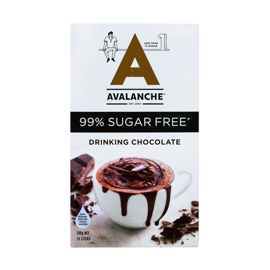 Avalanche 99% Sugarfree Drinking Sachets Chocolate - 10 Pack