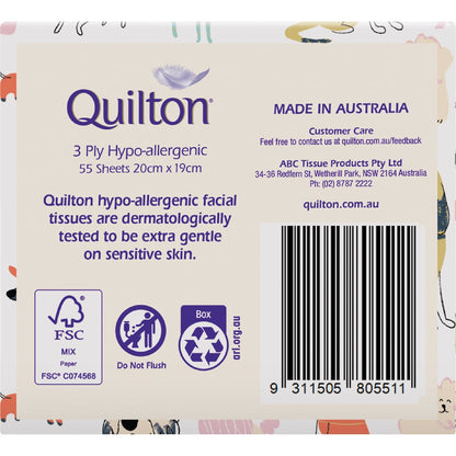 Quilton Facial Tissue White 3ply 55 Pack