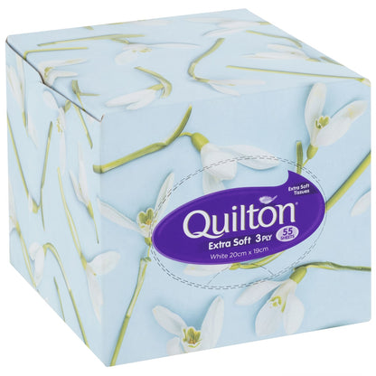 Quilton Facial Tissue White 3Ply 55Ss White 3Ply each
